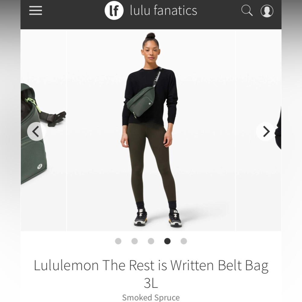Lululemon Rest is Unwritten belt bag